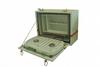 Trailer kitchen including 2 plate gas stove and spice rack